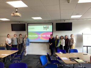 Accomplish staff welcoming it's new colleagues.